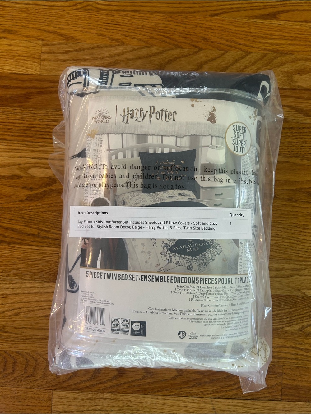 Harry Potter Beige 5-Piece Twin Comforter Set by Jay Franco
